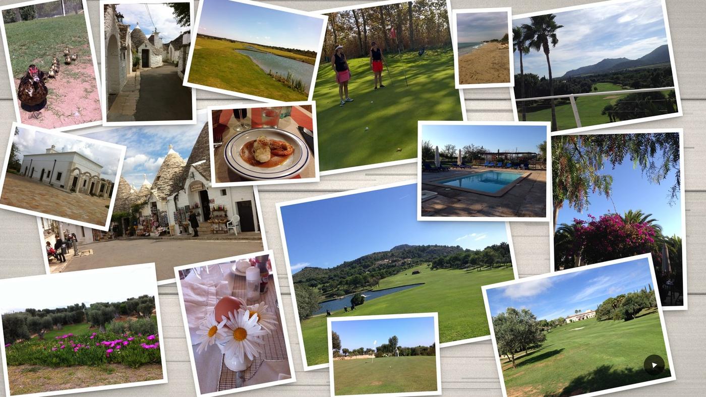 Fotocollage Apulien und Mallorca 2014, mit Video-Startknopf